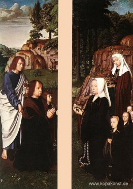 Triptyk av Jean Des Trompes (sidopaneler) Triptyk av Jean Des Trompes (sidopaneler)