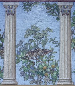 Mosaic - Matsal i Sainte-Barbe bibliotek, Paris Mosaic - Matsal i Sainte-Barbe bibliotek, Paris