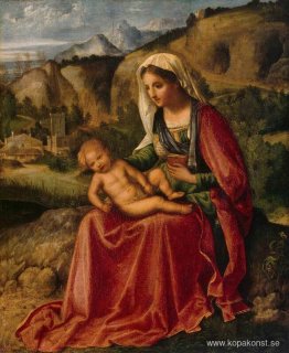 Madonna och barn i ett landskap Madonna och barn i ett landskap