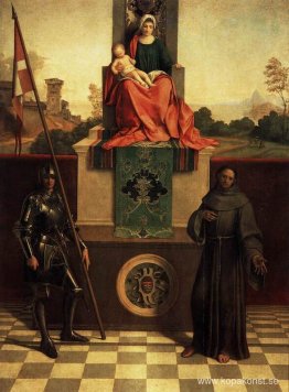 Madonna och barn med Saints Liberale och Francis (The Castelfran Madonna och barn med Saints Liberale och Francis (The Castelfran