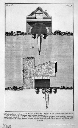 De romerska fornminnena, t. 2, skylt XI. Vy över en annan del av De romerska fornminnena, t. 2, skylt XI. Vy över en annan del av