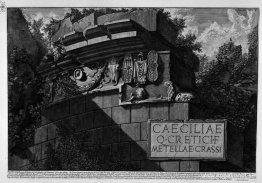 De romerska fornminnena, t. 3, plåt LI. En del av fasaden på Cec De romerska fornminnena, t. 3, plåt LI. En del av fasaden på Cec