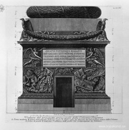 Vy över huvudfasaden av Trajanska kolonnen, sex brädor tillsamma Vy över huvudfasaden av Trajanska kolonnen, sex brädor tillsamma