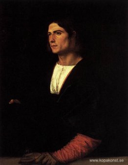 Ung man med mössa och handskar Ung man med mössa och handskar