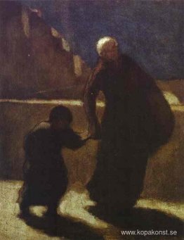 Kvinna och barn på en bro Kvinna och barn på en bro