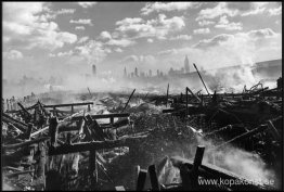 Brand i Hoboken, vänd mot Manhattan Brand i Hoboken, vänd mot Manhattan