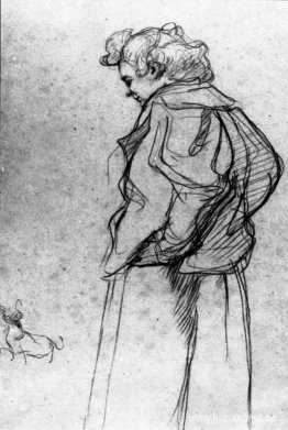 Madame Palmyre med sin hund Madame Palmyre med sin hund