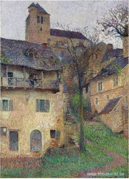 Belopp Verg Kyrkan Saint Cirq Lapopie Belopp Verg Kyrkan Saint Cirq Lapopie