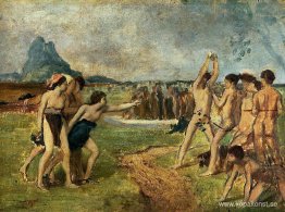 Unga spartaner som tränar Unga spartaner som tränar