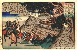 Prins Shotoku styr attacken mot Moriyas slott Prins Shotoku styr attacken mot Moriyas slott