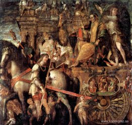 Julius Caesar på en triumfbil Julius Caesar på en triumfbil