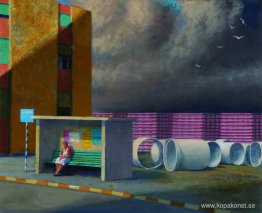 Studie för 'The Bus Stop' Studie för 'The Bus Stop'