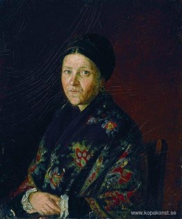 Porträtt av A. Bocharova, konstnärens fastrar Porträtt av A. Bocharova, konstnärens fastrar