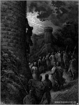 Bohemond ensam bestiger Antiokia-vallningens korståg Bohemonds b Bohemond ensam bestiger Antiokia-vallningens korståg Bohemonds b