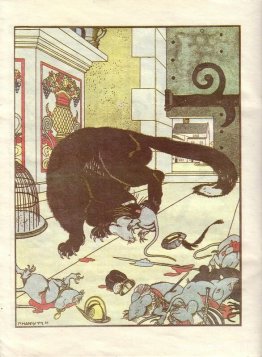 Illustration till boken "Hur möss begravde katten" av Zhukovsky Illustration till boken "Hur möss begravde katten" av Zhukovsky