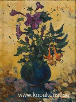 Stilleben med Hibiscus och Fuchsior