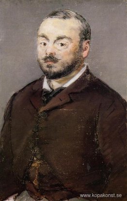 Porträtt av kompositören Emmanual Chabrier Porträtt av kompositören Emmanual Chabrier