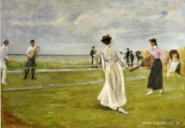 Tennisspel vid havet Tennisspel vid havet
