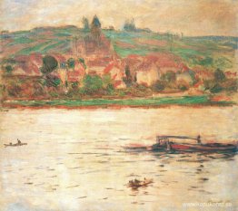 Vetheuil, pråm på Seine Vetheuil, pråm på Seine