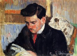 Porträtt av Rodo Pissarro Reading Porträtt av Rodo Pissarro Reading
