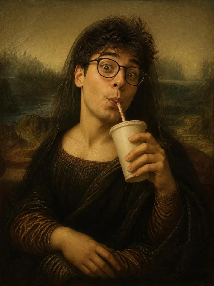 Mona Lisa med läsk