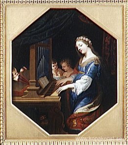 SAINTE CECILE SPELAR PÅ ORGEL SAINTE CECILE SPELAR PÅ ORGEL