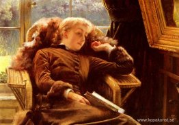 Kathleen Newton i en fåtölj Kathleen Newton i en fåtölj