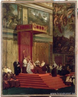 Påven Pius VII (Luigi Barnaba Chiaramonti) deltar i kapellet Påven Pius VII (Luigi Barnaba Chiaramonti) deltar i kapellet