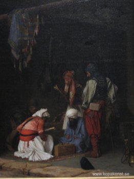 Turkiska Bashi Bazouk legosoldater som spelar schack på en markn Turkiska Bashi Bazouk legosoldater som spelar schack på en markn