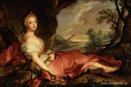 Porträtt av Mary Adelaide av Frankrike som Diana Porträtt av Mary Adelaide av Frankrike som Diana