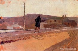 Landskap med figur Landskap med figur