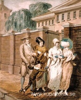 Söndag morgon framför Arch Street Meeting House i Philadelphia Söndag morgon framför Arch Street Meeting House i Philadelphia