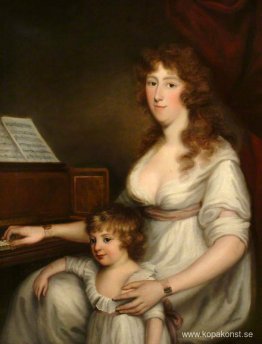 Porträtt av en dam med sitt barn Porträtt av en dam med sitt barn