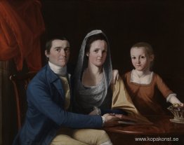 Jonathan Trumbull Jr med Mrs Trumbull och Faith Trumbull Jonathan Trumbull Jr med Mrs Trumbull och Faith Trumbull
