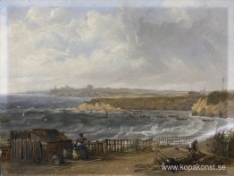 Cullercoats ser mot Tynemouth - Flodvatten Cullercoats ser mot Tynemouth - Flodvatten