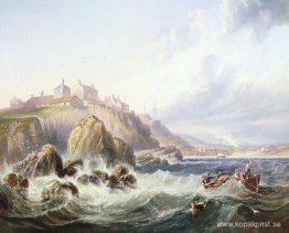 Fiskebåtar utanför Skottland av John Wilson Carmichael Fiskebåtar utanför Skottland av John Wilson Carmichael