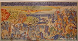 Decimus Iunius Brutus nära floden Lima, gobeläng Decimus Iunius Brutus nära floden Lima, gobeläng