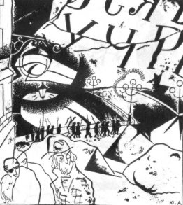 Illustration till Aleksander Bloks dikt 'De tolv' Illustration till Aleksander Bloks dikt 'De tolv'