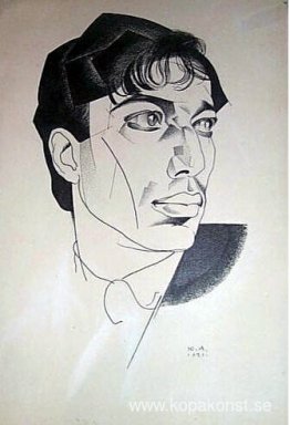 Porträtt av poeten Boris Pasternak Porträtt av poeten Boris Pasternak