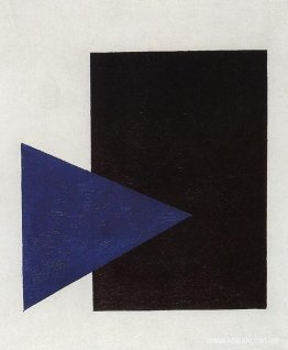 Suprematism med blå triangel och svart fyrkant Suprematism med blå triangel och svart fyrkant