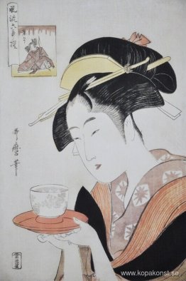 Porträtt av Naniwaya Okita Porträtt av Naniwaya Okita