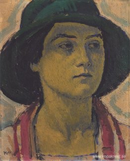 Ung kvinna med hatt Ung kvinna med hatt