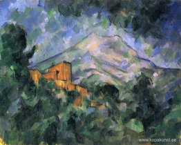 Montagne Sainte-Victoire och det svarta slottet Montagne Sainte-Victoire och det svarta slottet