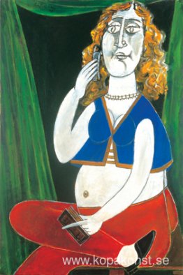 Gravid kvinna med mobiltelefon Gravid kvinna med mobiltelefon