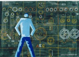 Nr 2, huvudkontrollpanel, nervcentrum på fartyget Nr 2, huvudkontrollpanel, nervcentrum på fartyget