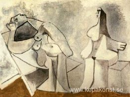 Två sittande kvinnor Två sittande kvinnor