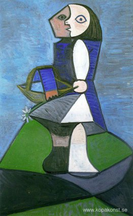 Barn med blomma Barn med blomma