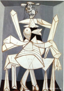 Kvinna som sitter i en fåtölj Kvinna som sitter i en fåtölj