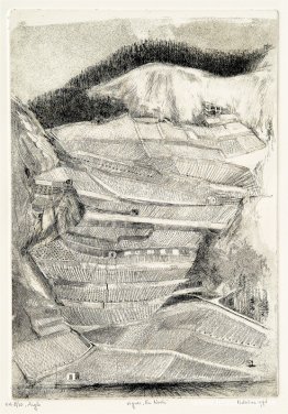 Vingårdar som heter En Noche - landskap nära Aigle i kantonen Va Vingårdar som heter En Noche - landskap nära Aigle i kantonen Va