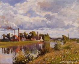 Floden Oise nära Pontoise Floden Oise nära Pontoise